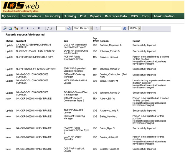 Import Experience Log File